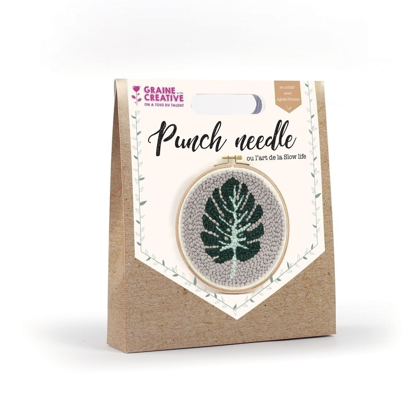 DIY - KIT PUNCH NEEDLE LEAF Creative Seed