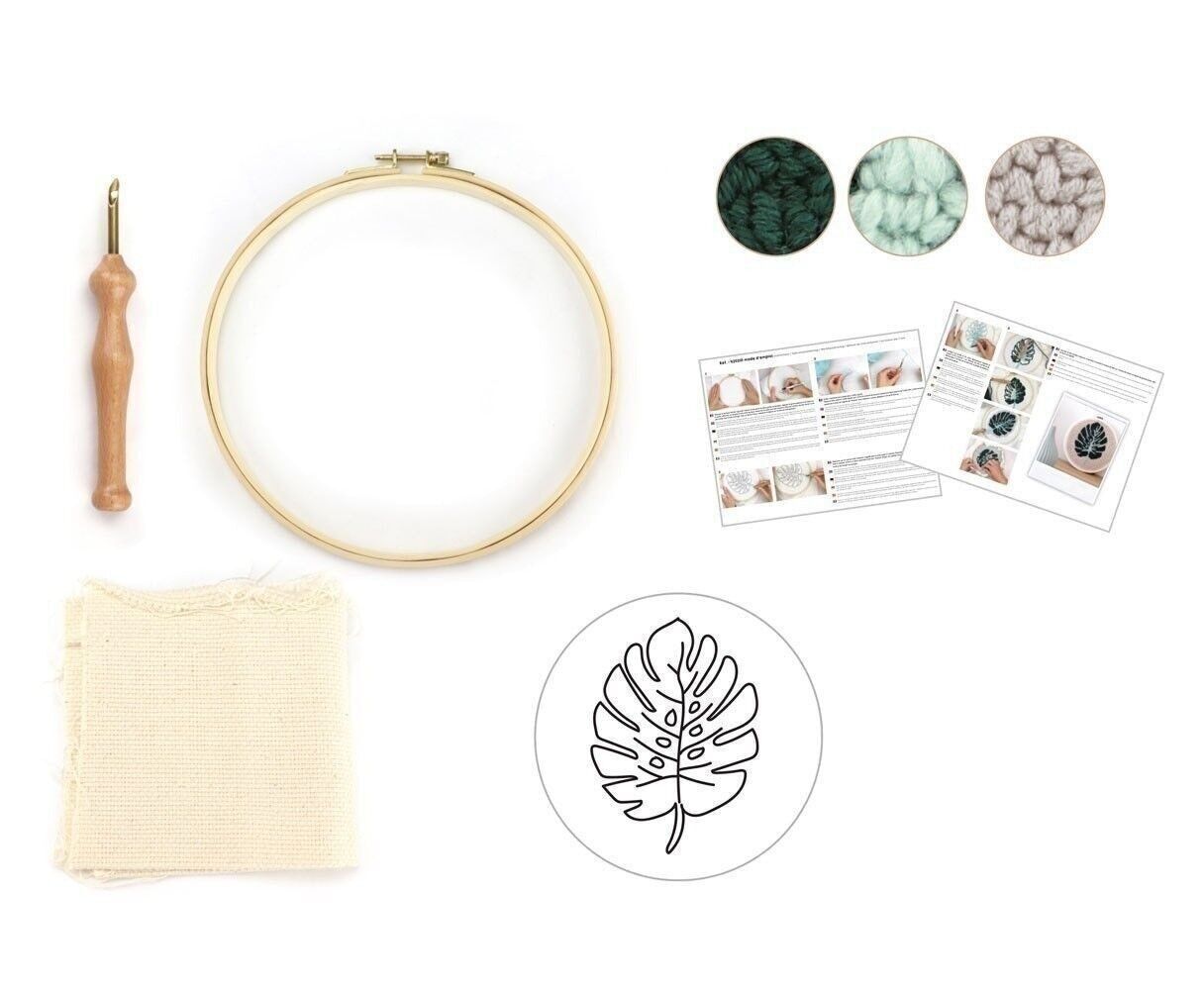 DIY - KIT PUNCH NEEDLE LEAF Creative Seed