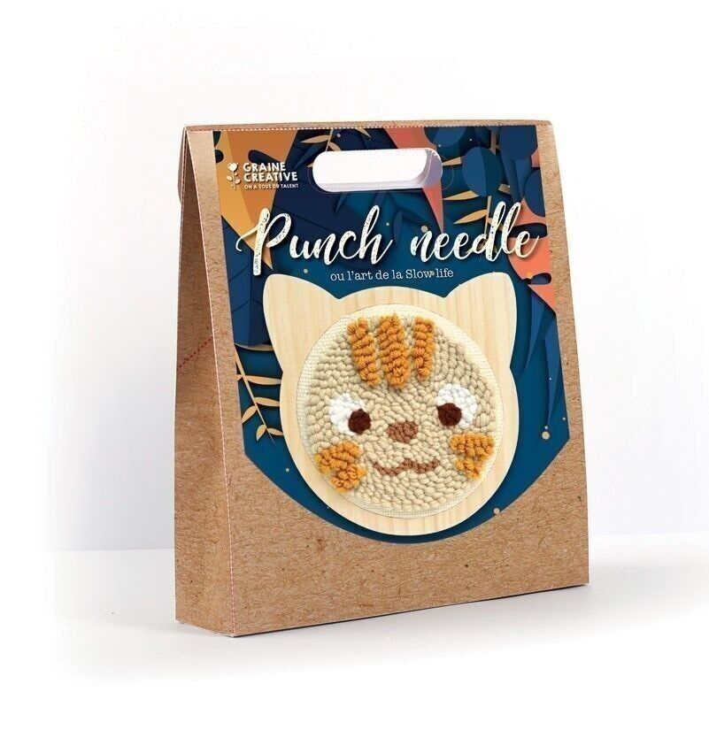 DIY - KIT PUNCH NEEDLE CAT Graine Créative