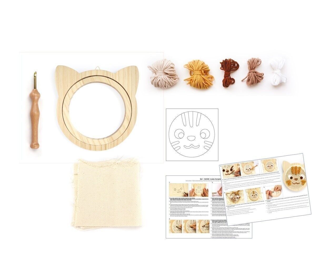 DIY - KIT PUNCH NEEDLE CAT Graine Créative