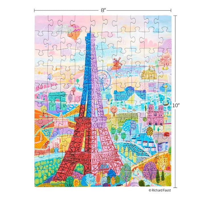 Vacances à Paris | Puzzle Snax de 100 pièces WerkShoppe