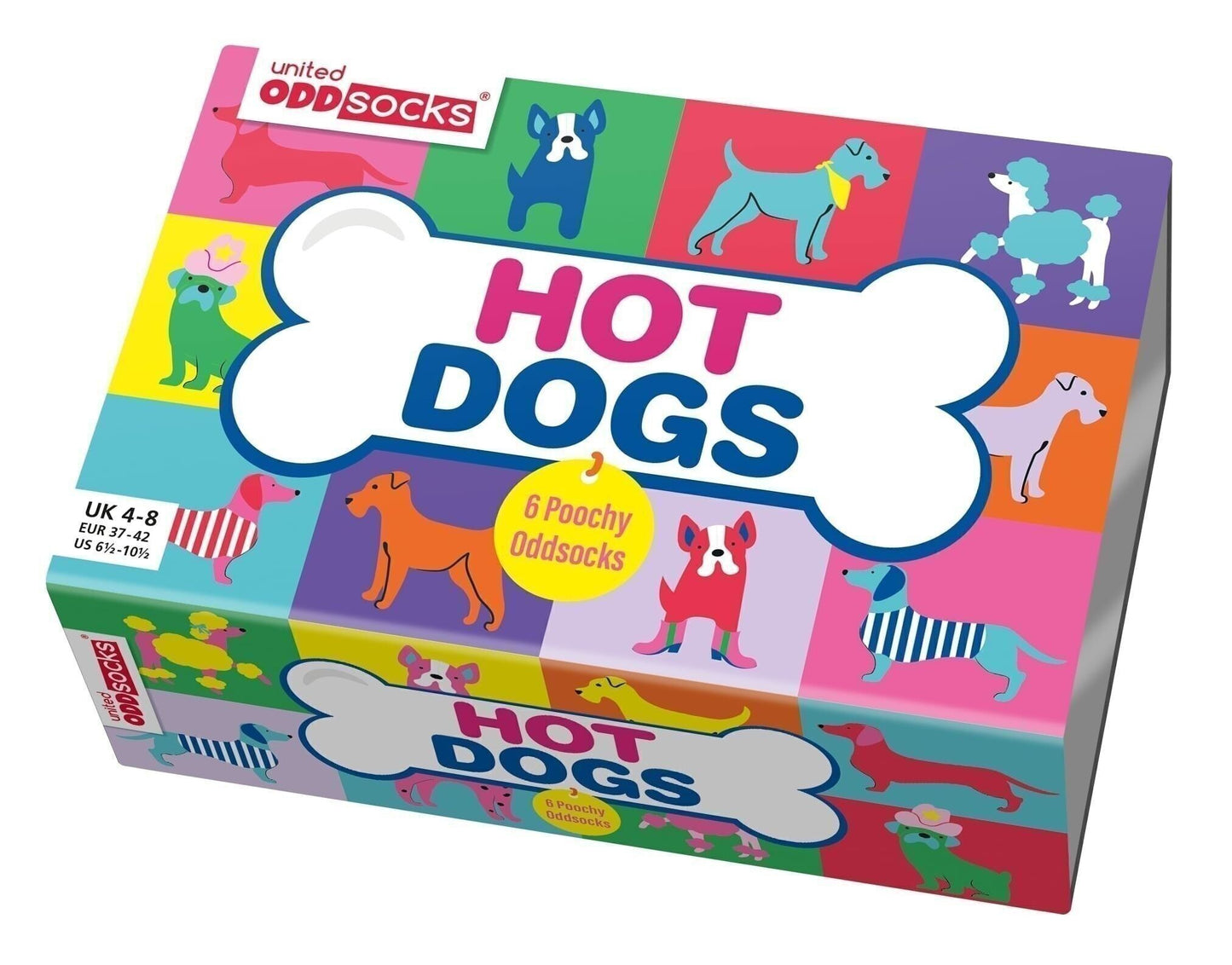 HOT-DOGS | Adult gift box 6 odd socks EUR 37-42