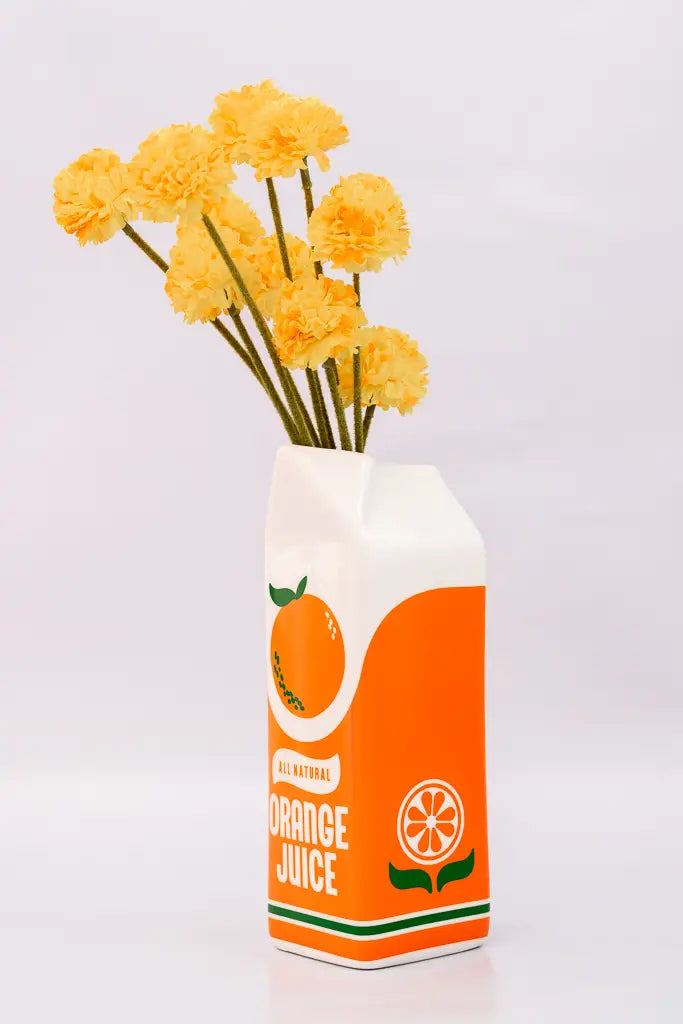 Rise and Shine vase, orange juice