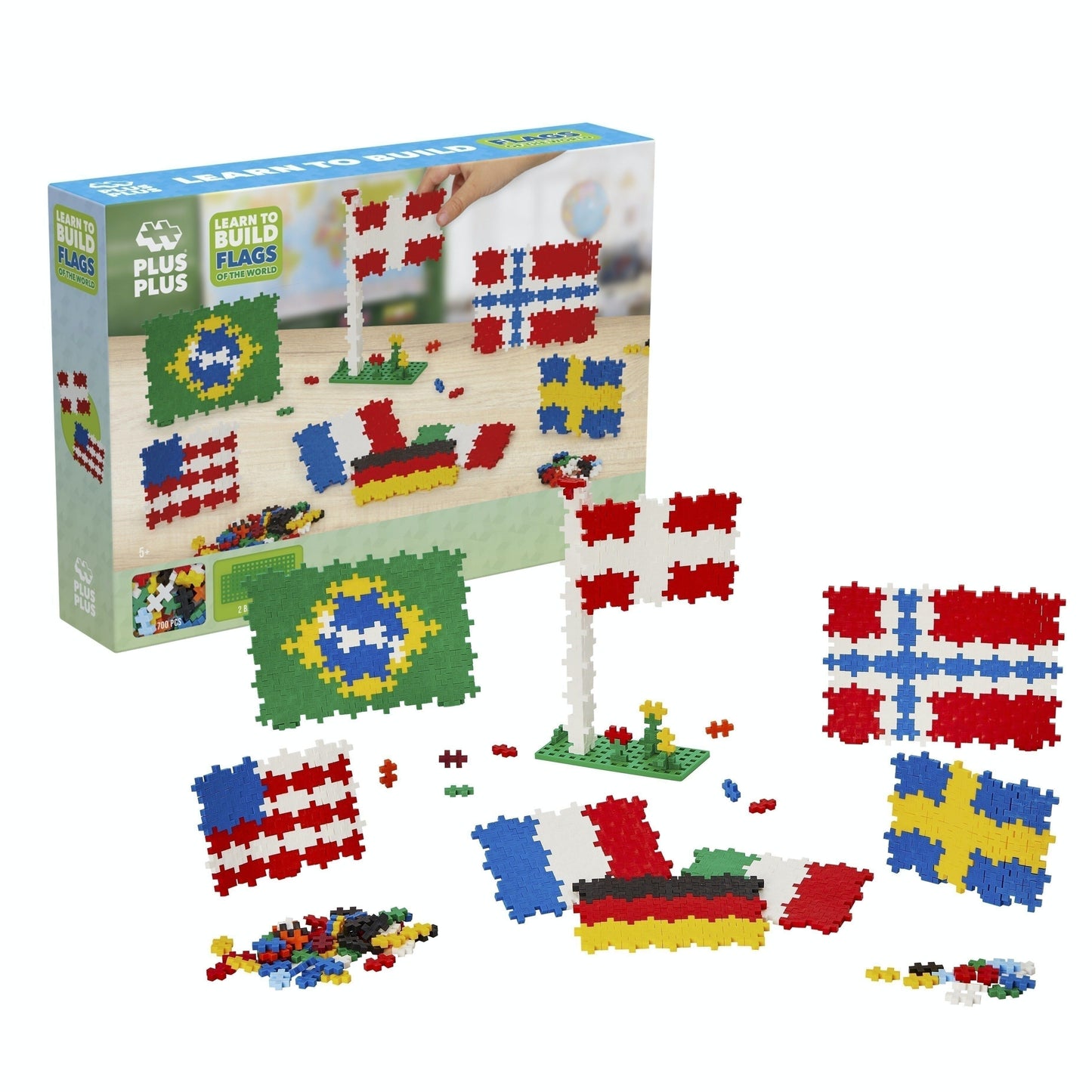 Kit découverte Drapeaux du monde 700 Pcs - jeu de construction enfant - PLUS PLUS plus plus