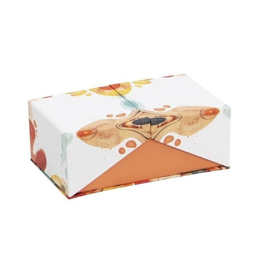 Boîte cadeau blanche/Orange double ouverture – Créez votre box cadeau | Joy Cadeaux 16,2x9,7x6 JOY!