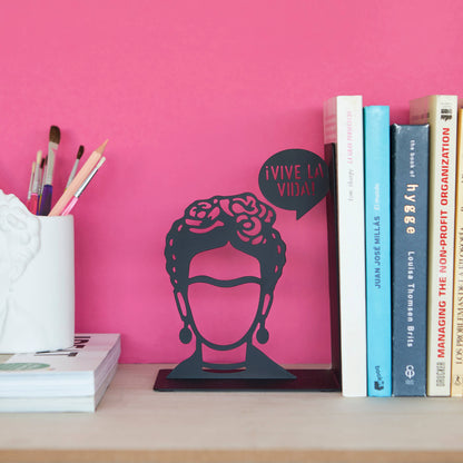 Porte-livres Frida – Balvi | Serre-livres métal noir design artiste Balvi