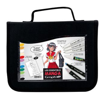 GRAPH'IT MANGA ESSENTIALS KIT - 16 MARKERS + 1 A6 FRAME
