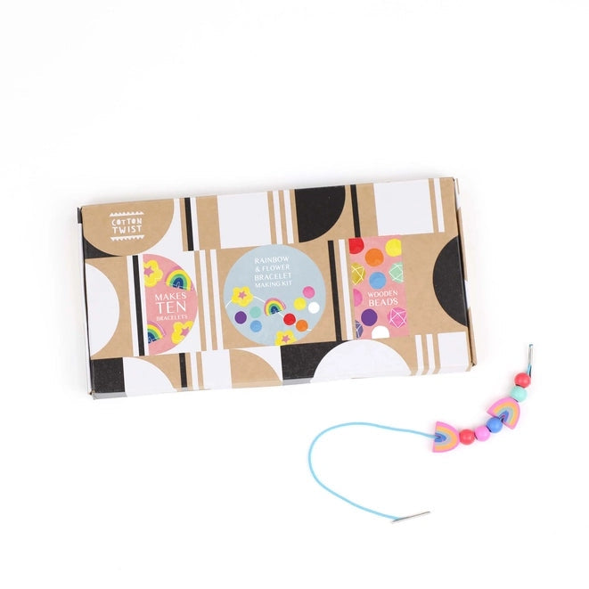 Cotton Twist Kit de création bracelet "arc-en-ciel & fleurs" Cotton Twist