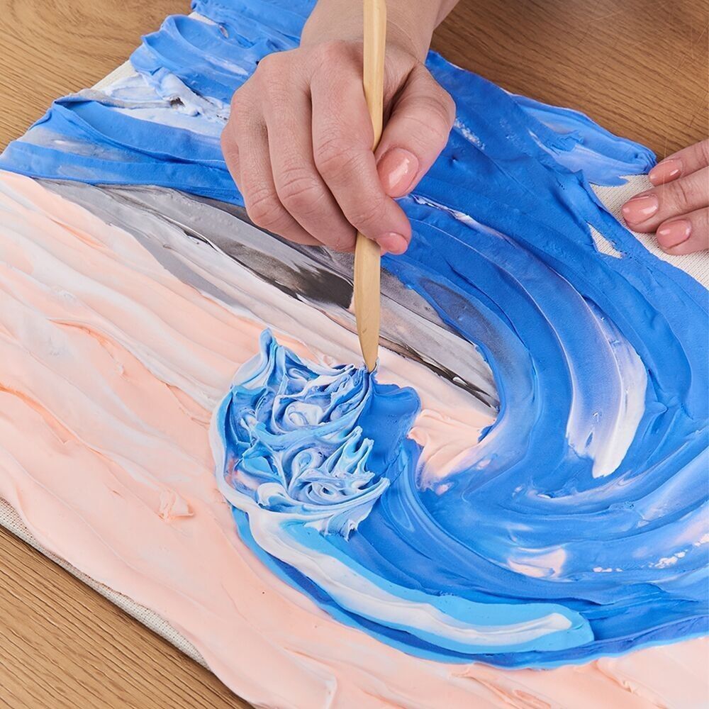 Okto Clay DIY 3D Artwork avec de l'argile mousse, Big Wave à Kanagawa Art Bizniz DIY