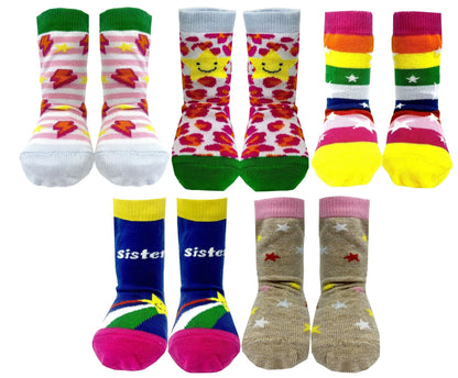 MEILLEURE SOEUR |5 paires pour 2-4 ans |Coffret cadeau United Oddsocks