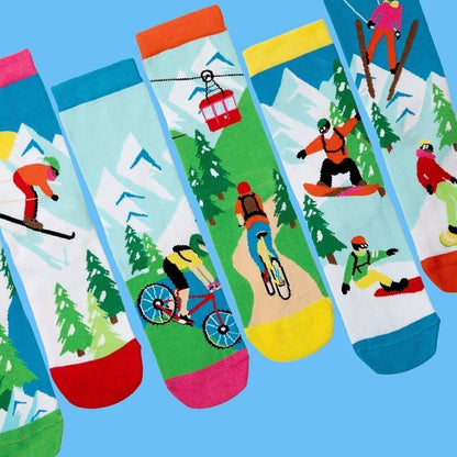 BALADE SAUVAGE | Coffret cadeau 6 chaussettes impaires pour enfants EUR : 30½-38½ United Oddsocks