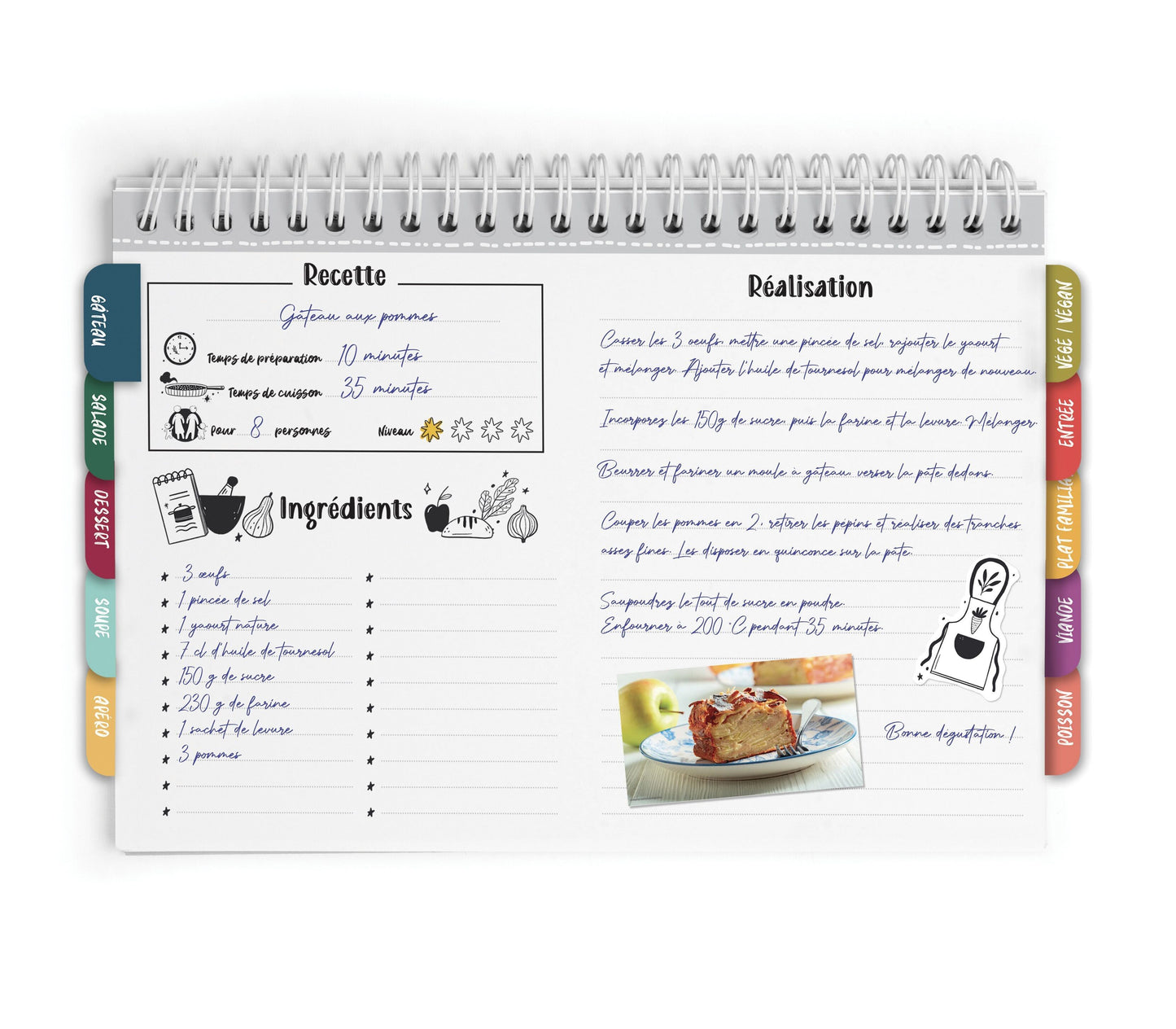 KIT CARNET MES RECETTES DE FAMILLE GRAINE CREATIVE