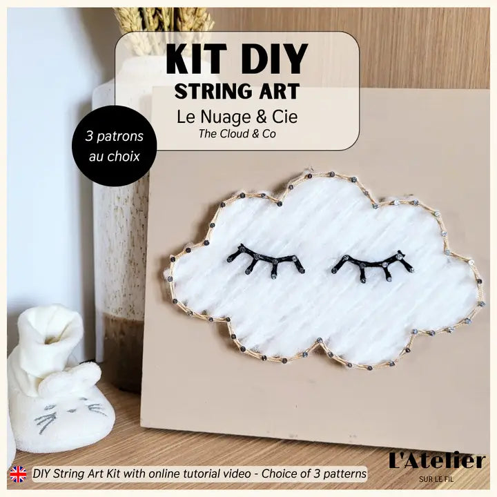 Kit DIY - String Art - Nuage & Cie | Kits d'artisanat L'atelier sur le fil