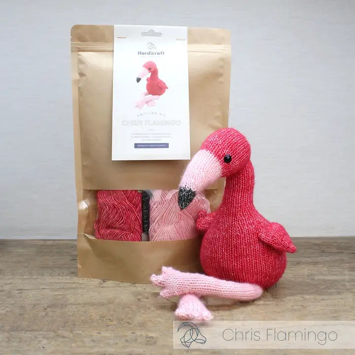 Kit Amigurumi de crochet DIY Chris Flamingo