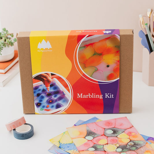 Kit de peinture marbrée, imprimez vous-même votre propre art marbré, kit d'artisanat d'impression DIY