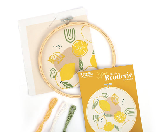 Kit broderie Graine Créative - Oh my broderie - Citrons