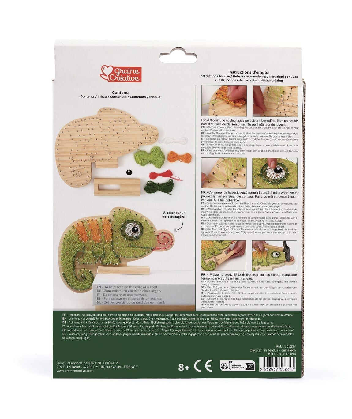 Kit String Art Caméléon | Graine Créative