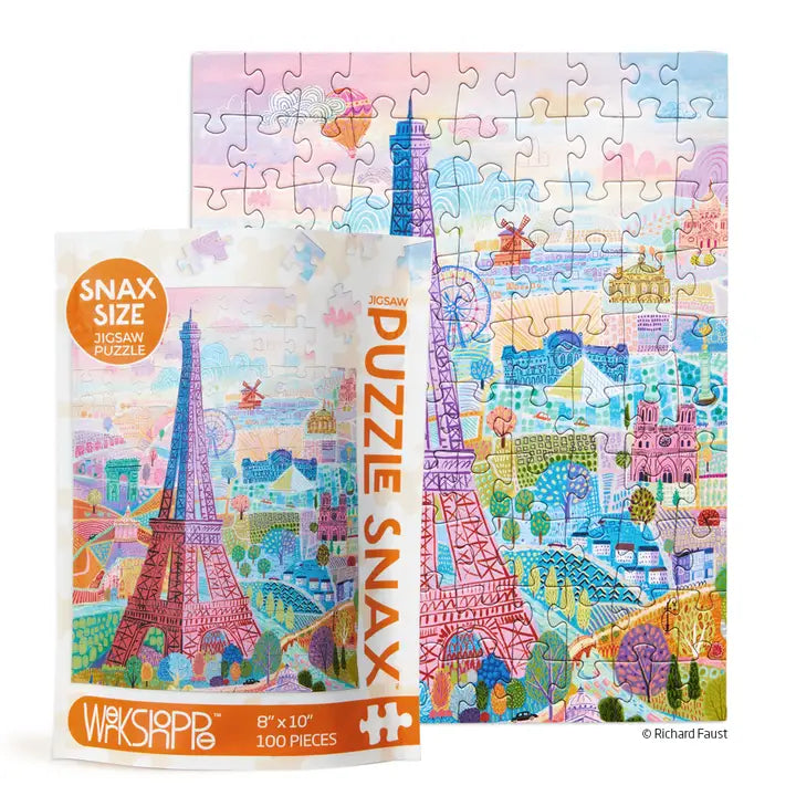 Vacances à Paris | Puzzle Snax de 100 pièces WerkShoppe