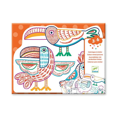 Coloriages à Révéler Familles Sauvages – Activité Magique pour Jeunes Enfants Djeco
