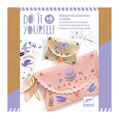 DIY Pochettes à Créer Djeco – Kit Créatif Pochette & Porte-Monnaie à Personnaliser