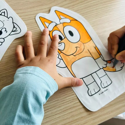 Bluey & Bingo - Coloriages Gonflables à colorier Ara-Créative