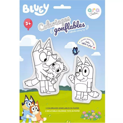 Bluey & Bingo - Coloriages Gonflables à colorier Ara-Créative