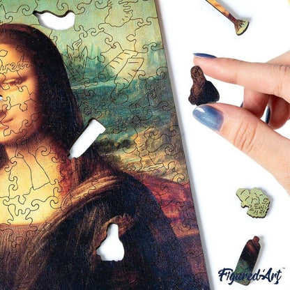 Puzzle 2D en Bois Adulte - La Joconde de Léonard de Vinci Figured'art
