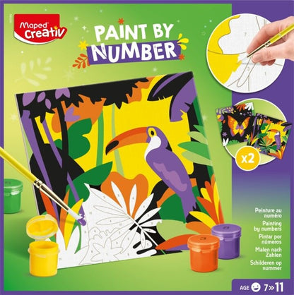 MAPED CREATIV - PEINTURE AU NUMERO JUNGLE PERROQUET ET PAPILLON Maped