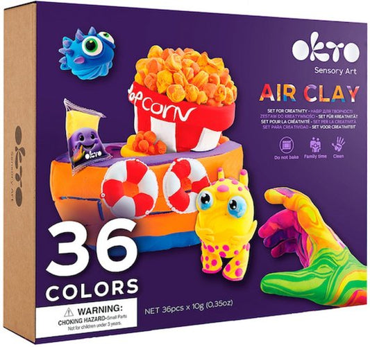 OKTO 36 COULEURS SET AVEC AIR CLAY Art Bizniz DIY