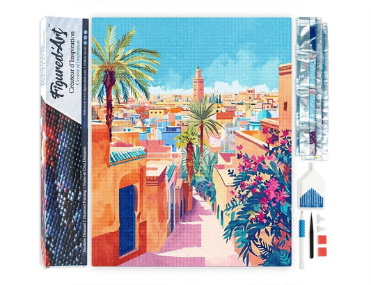 Broderie Diamant – Marrakech | Kit complet 40x50 cm avec diamants carrés Figured'art
