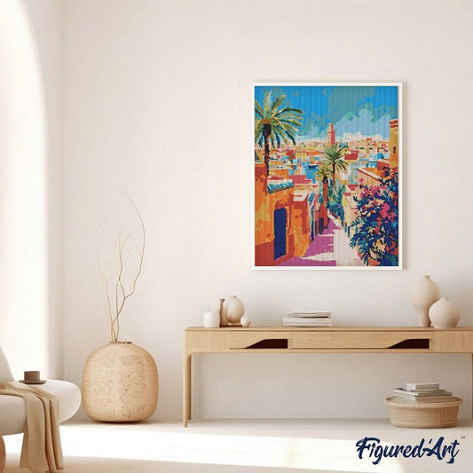 Broderie Diamant – Marrakech | Kit complet 40x50 cm avec diamants carrés Figured'art