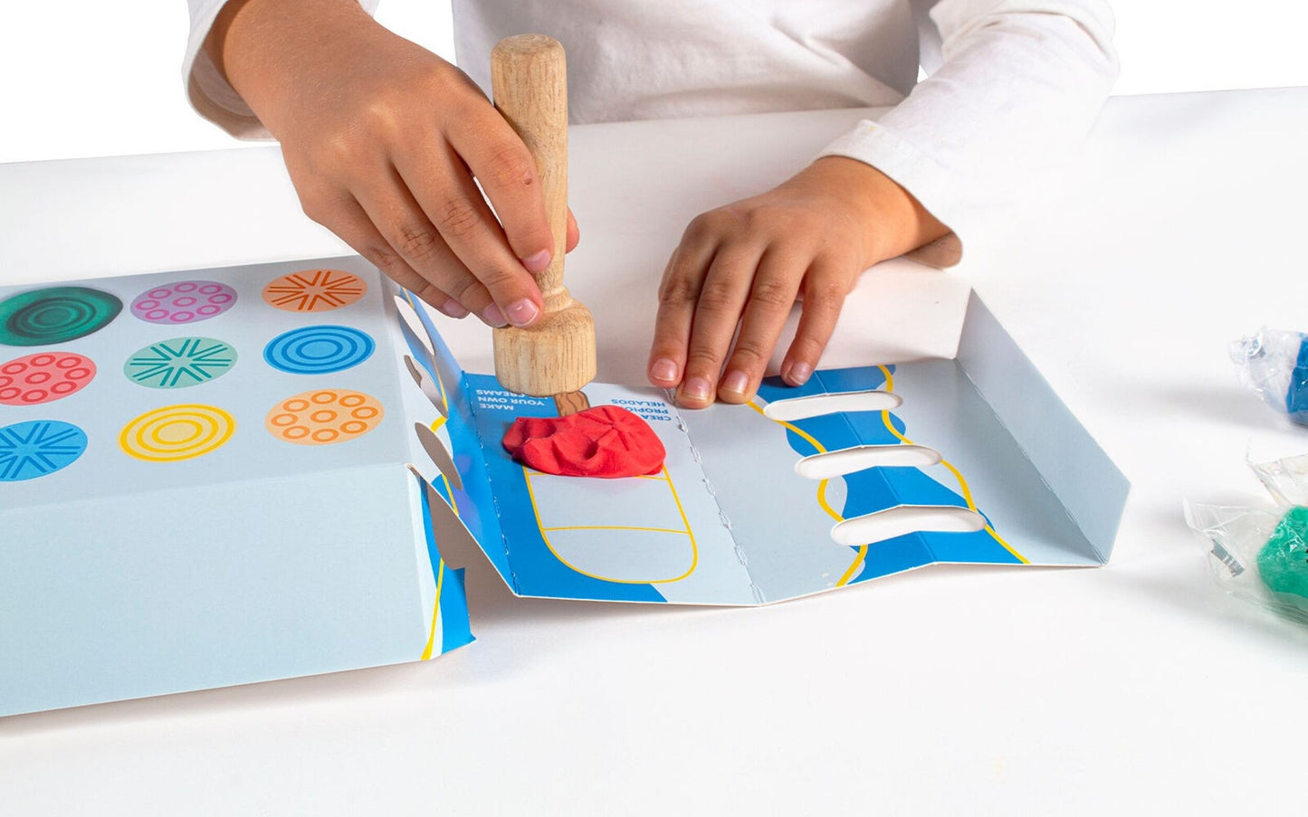 Jovi – Mon Premier Coffret de Modelage + Tampons en Bois | Pâte à modeler sensorielle pour tout-petits