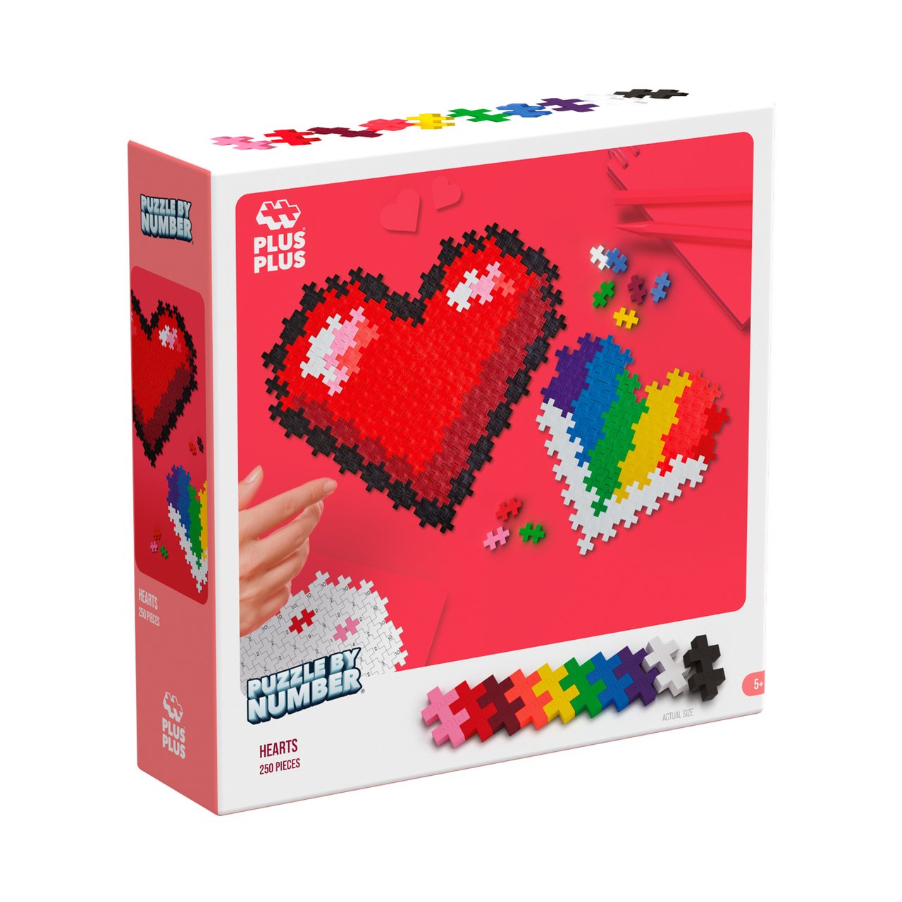 Puzzle Cœurs 250 Pcs - jeu de construction enfant - PLUS PLUS plus plus