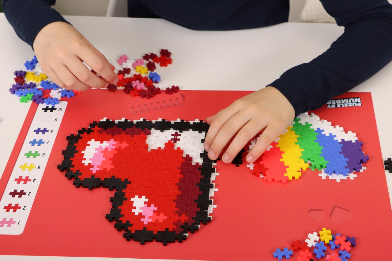 Puzzle Cœurs 250 Pcs - jeu de construction enfant - PLUS PLUS plus plus