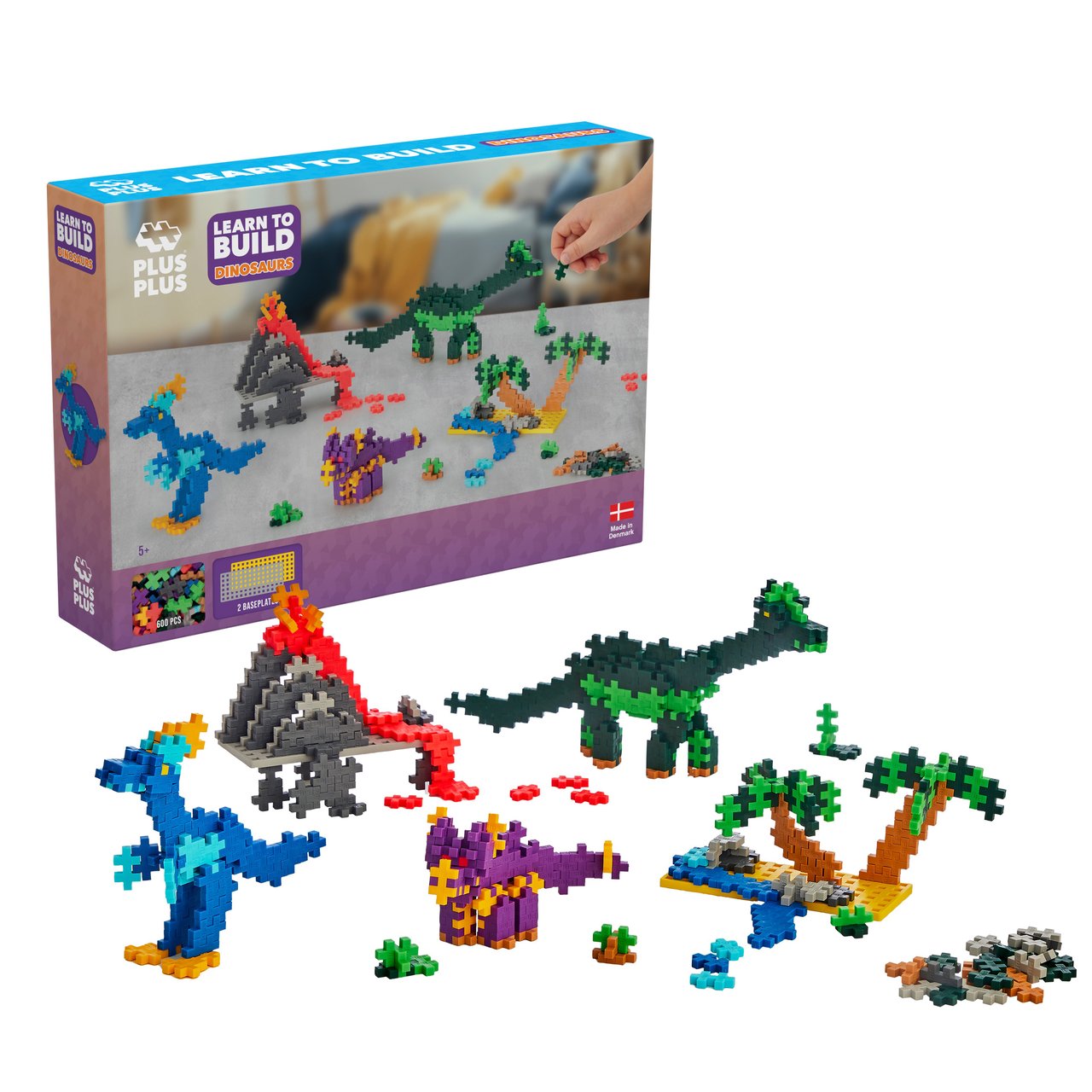 Kit découverte Dinosaures 600 Pcs - Jeu de construction - PLUS PLUS plus plus