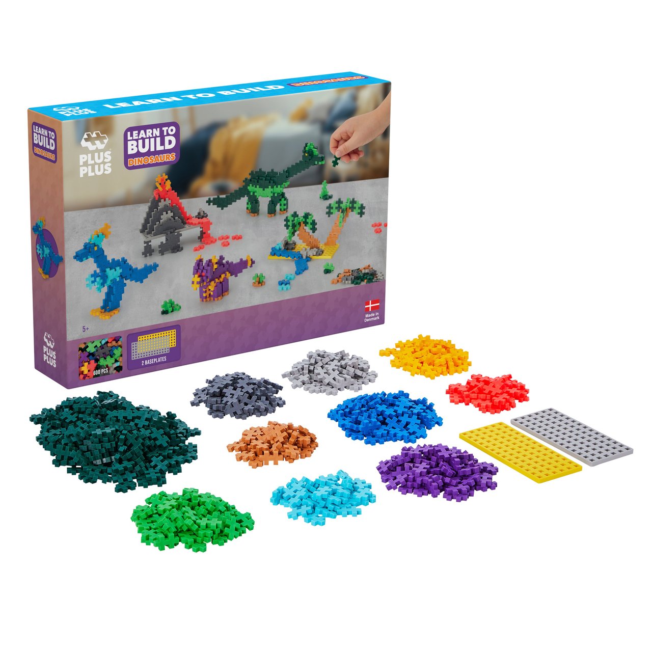 Kit découverte Dinosaures 600 Pcs - Jeu de construction - PLUS PLUS plus plus