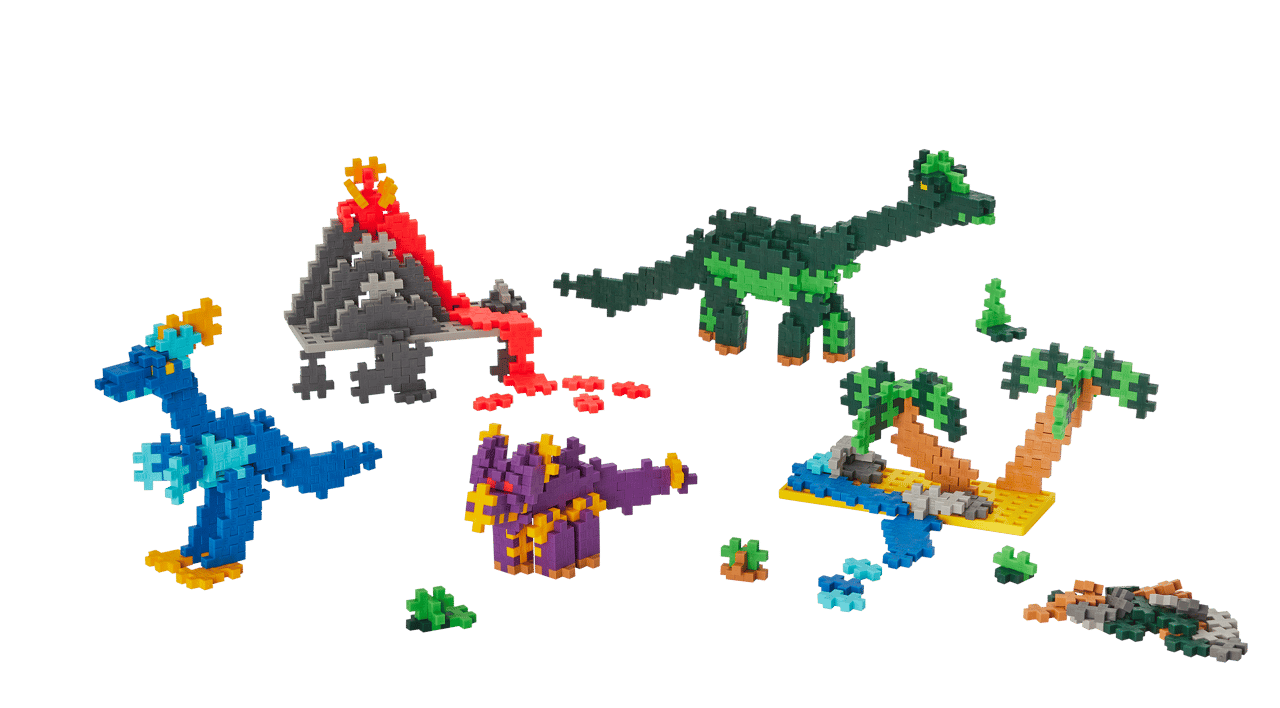 Kit découverte Dinosaures 600 Pcs - Jeu de construction - PLUS PLUS plus plus