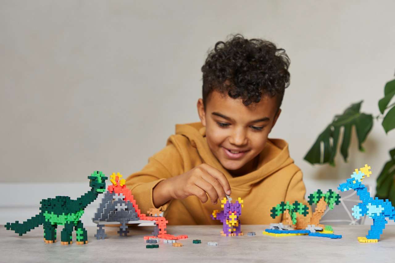 Kit découverte Dinosaures 600 Pcs - Jeu de construction - PLUS PLUS plus plus