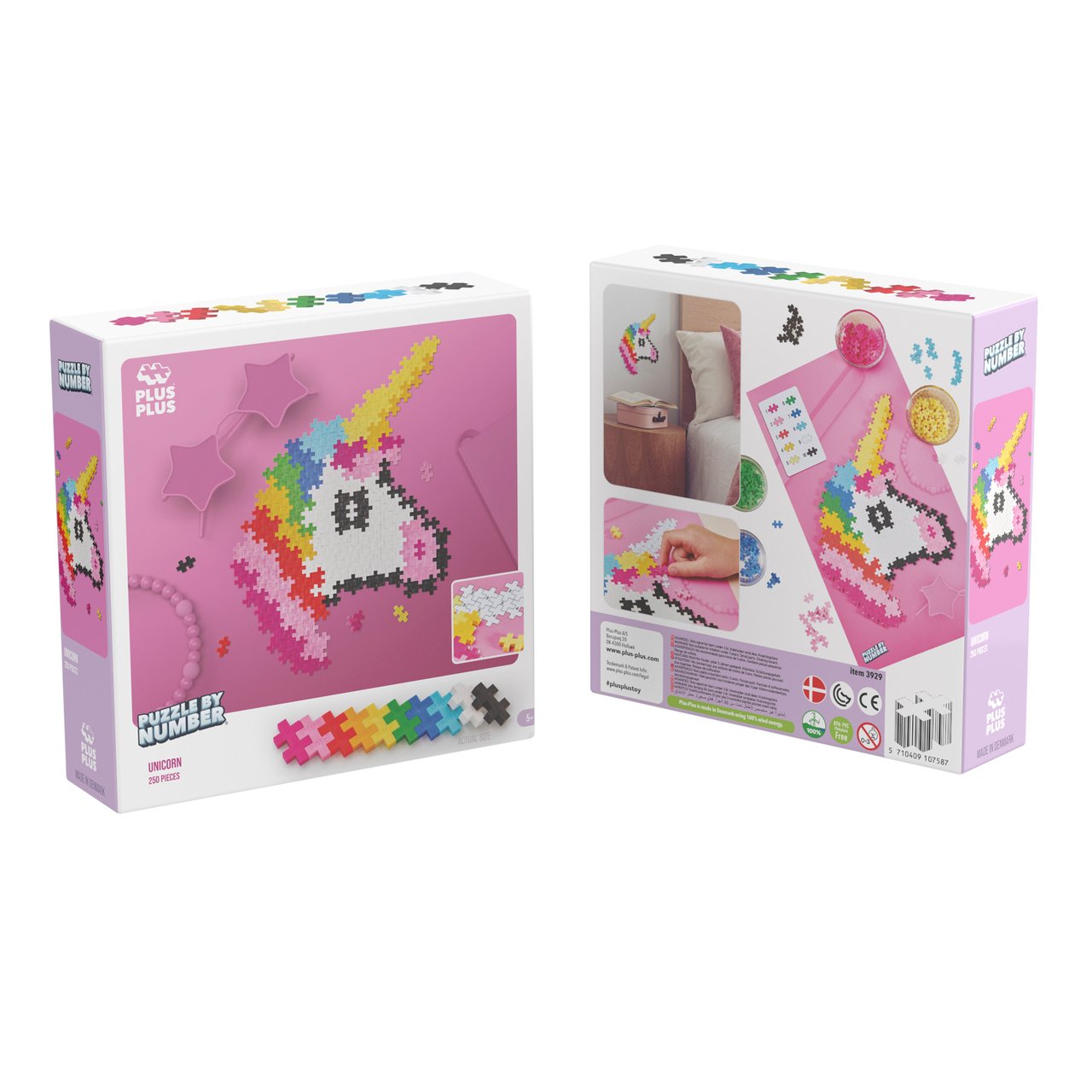 Puzzle Licorne - 250 Pcs - jeu de construction enfant - PLUS PLUS plus plus