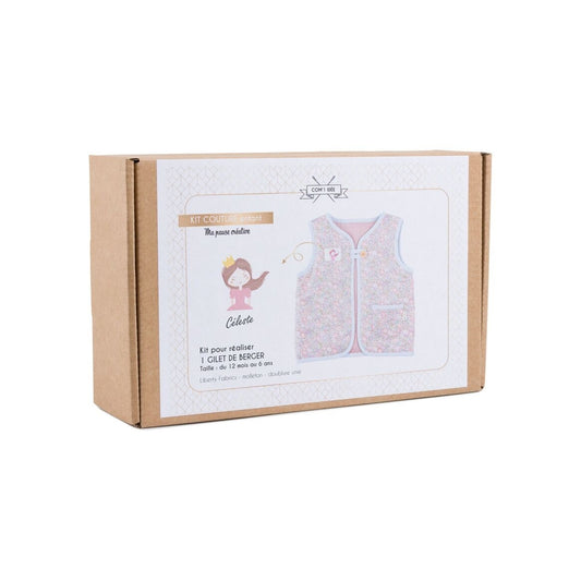 Kit couture Gilet de berger fille – Modèle Céleste