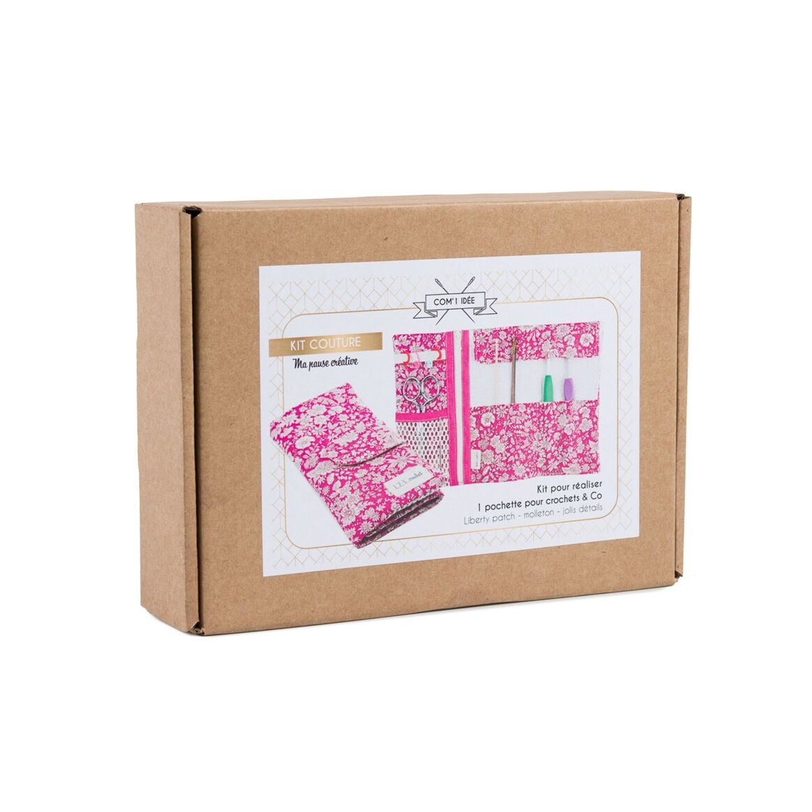 DIY Sewing Kit – Hook &amp; Accessory Storage Pouch | Liberty Fabrics Pink