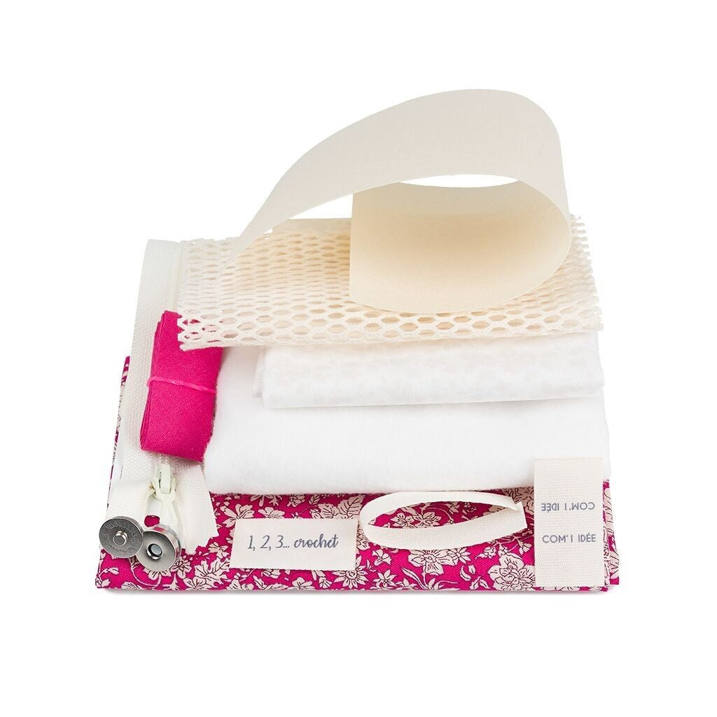 DIY Sewing Kit – Hook &amp; Accessory Storage Pouch | Liberty Fabrics Pink