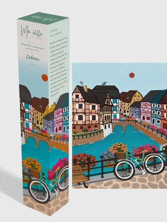Peinture en Diamant – Colmar, Maisons à Colombages 30x40 cm – Kit Complet Diamond Painting