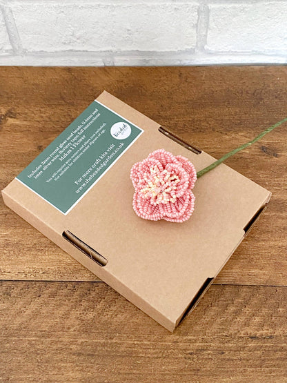 Beaded Flower Craft Kit - Peony. A creative gift idea.