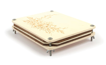 Presse Fleurs Gravé Bois 160x210mm – Séchez et Conservez vos Fleurs et Feuilles GRAINE CREATIVE