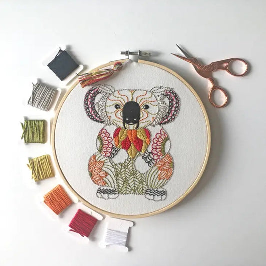 Bambebe Kit De Broderie 4 Pièces Pour Débutants - Motifs Floraux Avec Instructions Complètes