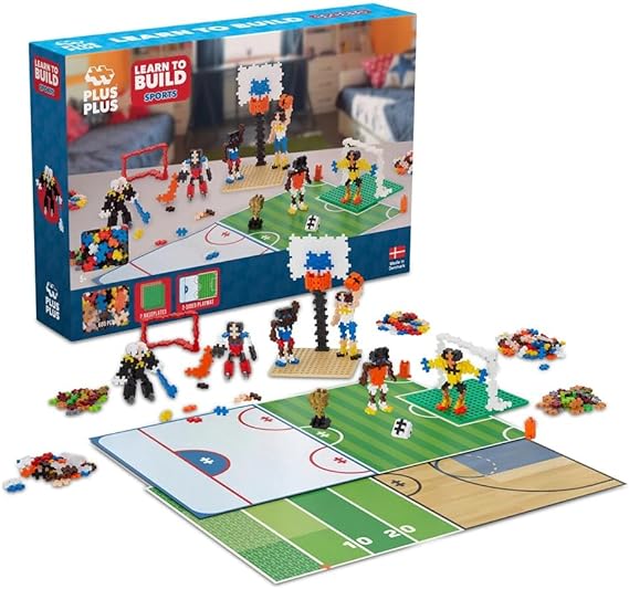 PLUS PLUS - Kit découverte Sport de 600 pièces - Jeu de Construction plus plus