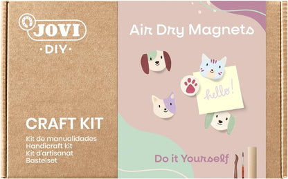 Jovi - DIY Air Dry Magnets | Creative kit to make 9 self-hardening clay magnets + paints &amp; tools
