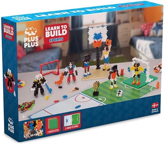 PLUS PLUS - Kit découverte Sport de 600 pièces - Jeu de Construction plus plus