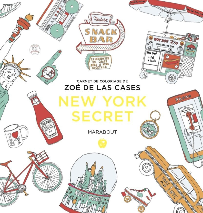 Le petit livre de coloriages New York – Livre créatif Zoé de Las Cases Editions Marabout